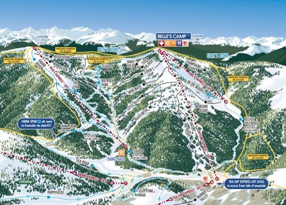 vali ski resort map